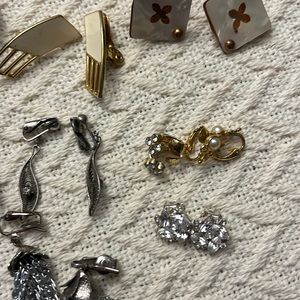 Lot of vintage clip on earrings